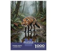 Rompecabezas De 1000 Piezas para Adultos Fox in A Rainy Forest Rompecabezas para Adultos Juego Práctico Ensamblaje De Patrones Desafiante De Completar 70x50cm/1000pcs