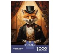 Rompecabezas De 1000 Piezas para Adultos Fox in A Tuxedo Rompecabezas Antiestrés Juguetes Difíciles Cumpleaños Y Navidad 52x38cm/1000pcs