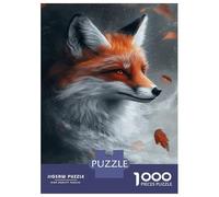 Rompecabezas De 1000 Piezas para Adultos Fox in Autumn Mist Rompecabezas para Adultos Juguete Decoración De Pared para La Diversión Familiar 38x26cm/1000pcs