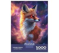 Rompecabezas De 1000 Piezas para Adultos Fox in Cosmos Rompecabezas para Adultos Juegos De Relajación Regalo De Cumpleaños Interacción Entre Padres E Hijos 70x50cm/1000pcs