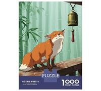 Rompecabezas De 1000 Piezas para Adultos Fox in The Rain Rompecabezas para Adultos Juego Práctico Ensamblaje De Patrones Desafiante De Completar 70x50cm/1000pcs