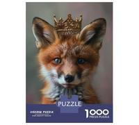 Rompecabezas De 1000 Piezas para Adultos Fox King Rompecabezas para Adultos Juegos Divertidos Una Obra De Arte Oferta como Regalos para Toda La Familia 52x38cm/1000pcs