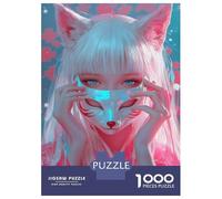 Rompecabezas De 1000 Piezas para Adultos Fox Mask Beauty Rompecabezas para Adolescentes Juego Práctico Desafío Difícil Regalo De Cumpleaños, Regalos, 52x38cm/1000pcs