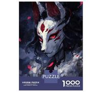 Rompecabezas De 1000 Piezas para Adultos Fox Spirit Portrait with Red Accents Rompecabezas para Adultos Juego De Ingenio Análisis Y Lógica Cumpleaños Y Navidad 70x50cm/1000pcs