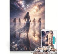 Rompecabezas de 1000 Piezas para Adultos Fragmentos de su ser Infinito Juego Imposible Interacción Entre Padres e Hijos Lista de Deseos con Papá Noel 38x52cm