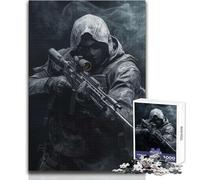 Rompecabezas de 1000 Piezas para Adultos: Francotirador Militar en el Humo, Juego Educativo, Carrera de Velocidad Manual, Regalo para cumpleaños, tamaño 38x26cm