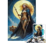Rompecabezas de 1000 Piezas para Adultos Freya North Goddess Juegos relajantes Juguetes adictivos para Cultivar la Paciencia Regalos de cumpleaños Arte de Pared (Tamaño 50x75cm)