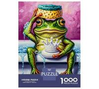 Rompecabezas De 1000 Piezas para Adultos Frog King in A Bathtub Rompecabezas para Adultos Juego Familiar Difícil Difícil Y Desafiante 52x38cm/1000pcs