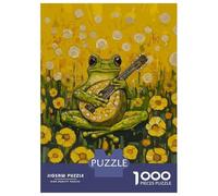 Rompecabezas De 1000 Piezas para Adultos Frog Playing Mandolin Rompecabezas para Adultos Juegos Relajantes Que Mejoran La Memoria Diversión En Casa Actividades, 70x50cm/1000pcs