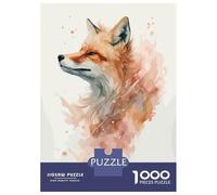 Rompecabezas De 1000 Piezas para Adultos Fuchs Watercolor Art Rompecabezas para Adultos Juegos Relajantes para La Diversión Familiar Interacción Entre Padres E Hijos 52x38cm/1000pcs
