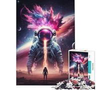 Rompecabezas de 1000 Piezas para Adultos Fuga cósmica de astronautas Juego Educativo Juguete de desafío Juego Familiar desafío difícil Ideas para Regalos (tamaño 38x26cm)