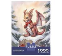Rompecabezas De 1000 Piezas para Adultos Funny Christmas Dragon Rompecabezas para Adultos Juego Práctico Decoración del Hogar Difícil Y Desafiante 38x26cm/1000pcs