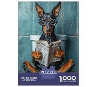 Rompecabezas De 1000 Piezas para Adultos Funny Dog Read Book Rompecabezas para Adultos Juegos De Relajación Una Obra De Arte Regalos para Amigos Y Familiares 70x50cm/1000pcs