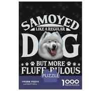 Rompecabezas De 1000 Piezas para Adultos Funny Fluffbulous Samoyed Rompecabezas para Adultos Juguete Decoración De Pared Regalos para Mujeres para Cumpleaños, Navidad 52x38cm/1000pcs