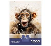 Rompecabezas De 1000 Piezas para Adultos Funny Monkey in The Bath Rompecabezas para Adultos Juegos De Relajación Una Obra De Arte Regalos para Amigos Y Familiares 38x26cm/1000pcs