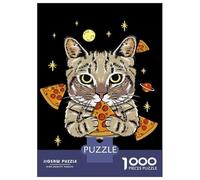 Rompecabezas De 1000 Piezas para Adultos Funny Pizza Cat In Space Rompecabezas para Adultos Juguete Decoración De Pared Difícil Difícil Y Desafío 70x50cm/1000pcs