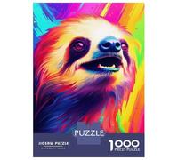 Rompecabezas De 1000 Piezas para Adultos Funny Sloth Colorful Rompecabezas para Adultos Juegos Familiares Decoración del Hogar Desafío Educativo 52x38cm/1000pcs