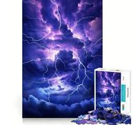 Rompecabezas de 1000 Piezas para Adultos Furia del relámpago Celestial,Corte preciso,decoración,Juguete para Entrenar el Pensamiento,Juego de Tiempo Libre,Regalo Festivo de Ocio (50x75cm)