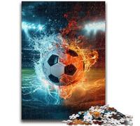 Rompecabezas de 1000 Piezas para Adultos, fútbol de Hielo y Fuego, Rompecabezas de 1000 Piezas, Actividad Divertida para el hogar, Juguetes para días lluviosos, Regalos de cumpleaños, 50x75cm