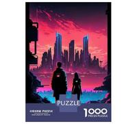 Rompecabezas De 1000 Piezas para Adultos Future City Skyline Rompecabezas Juegos Divertidos para La Diversión Familiar Cumpleaños Y Navidad 52x38cm/1000pcs