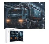 Rompecabezas de 1000 piezas para adultos, futurista camión de carga, rompecabezas interior para adultos, juegos de relajación para diversión familiar, ideal como regalo, 1000 piezas