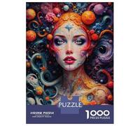Rompecabezas De 1000 Piezas para Adultos Galactic Floral Dream Rompecabezas para Adultos Juegos De Relajación Una Obra De Arte Regalos para Amigos Y Familiares 52x38cm/1000pcs
