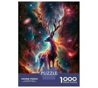 Rompecabezas De 1000 Piezas para Adultos Galactic Guardian Deer Rompecabezas para Adultos Juguetes Antiestrés para La Diversión Familiar Regalos De Cumpleaños Y Únicos 38x26cm/1000pcs