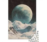 Rompecabezas De 1000 Piezas para Adultos Galactic Moonlit Peaks Rompecabezas para Adultos Juguete Decoración De Pared Desafío Difícil Diversión Actividades En Casa, 38x26cm/1000pcs