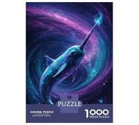 Rompecabezas De 1000 Piezas Para Adultos Galactic Narwhal - Cosmic Whale Fantasy Digital Art Rompecabezas Para Adultos Juegos De Relajación Una Obra De Arte Regalos Para Amigos Y Familiares 38x26cm/10