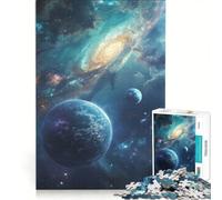 Rompecabezas de 1000 Piezas para Adultos Galaxia y Espacio Exterior Juegos Divertidos y desafiantes para completar, Que fomentan el Amor Entre Parejas 50x75cm