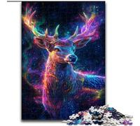Rompecabezas de 1000 Piezas para Adultos Galaxy Deer Impossible Jigsaw Puzzles para Adultos tamaño 50x75cm Padres, Amantes, Amigos - Edad 14+