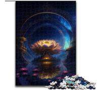 Rompecabezas de 1000 Piezas para Adultos Galaxy Fantasy Lotus Jigsaw Hecho de cartón, Entretenimiento Relajante, Navidad y Decoración del hogar 1000 Piezas(26x38cm)