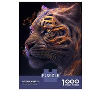 Rompecabezas De 1000 Piezas para Adultos Galaxy Gold Tiger Animal Rompecabezas para Adultos Juegos Relajantes Pero Divertidos Y Humorísticos Desafiante De Completar 38x26cm/1000pcs