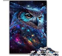 Rompecabezas de 1000 Piezas para Adultos Galaxy Owl, cartón, tamaño 26x38cm, Juego de ingenio para decoración del hogar, para Adolescentes e interacción Familiar.
