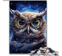 Rompecabezas de 1000 Piezas para Adultos Galaxy Owl, Rompecabezas difíciles para Adultos, tamaño 26x38cm, Ideal para Adolescentes y coleccionistas, Regalo de Viaje, Actividad Familiar