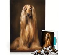 Rompecabezas de 1000 Piezas para Adultos: Galgo Afgano, Juegos Familiares, ejercita tu Mente y Tus Manos, Toda la Familia 38x26cm
