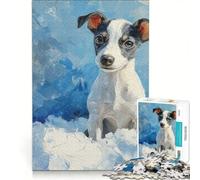 Rompecabezas de 1000 Piezas para Adultos: Galgo Italiano en la Nieve, Juego de ingenio, decoración Perfecta, cumpleaños y Navidad 50x75cm