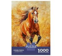 Rompecabezas De 1000 Piezas para Adultos Gallop of The Golden Horse Rompecabezas para Adolescentes Juego Práctico Desafío Difícil Regalo De Cumpleaños, Regalos, 52x38cm/1000pcs