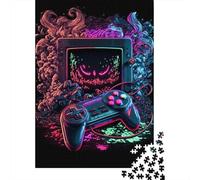 Rompecabezas de 1000 Piezas para Adultos Gaming Neon756434 Rompecabezas Cuadrados creativos para Adultos, Rompecabezas de Madera para decoración del hogar Rompecabezas de 1000 Piezas (75x50cm)