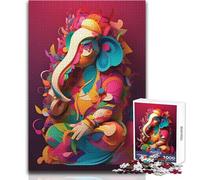 Rompecabezas de 1000 Piezas para Adultos Ganesha Dios del Arte Disfrute de un Ocio Suave Relajación Ajuste Estable Corte preciso Tamaño del Juguete 38x52cm