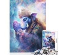 Rompecabezas de 1000 Piezas para Adultos Ganesha Juguetes antiestrés Grandes Regalos y Juguetes Juegos de relajación Cada Pieza es única - Tamaño 50x75cm