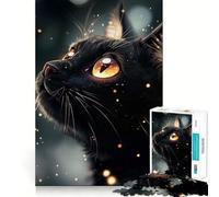 Rompecabezas de 1000 Piezas para Adultos Gato Bombay bajo el crepúsculo,chispas,Corte preciso,diversión,Juego de lógica,Tiempo de Ocio,Arte de Escena navideña 38x26cm
