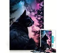 Rompecabezas de 1000 Piezas para Adultos Gato,Galaxia,Animales,Naturaleza,Corte preciso,Arte,Juego Creativo para el Cerebro,Ocio,Divertido,Juego de cumpleaños,Regalo (50x75cm)