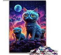 Rompecabezas de 1000 Piezas para Adultos: Gato mágico, desafiante Rompecabezas, Actividad Familiar, decoración del hogar, Regalo navideño (tamaño: 26x38cm)