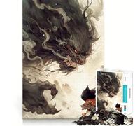 Rompecabezas de 1000 Piezas para Adultos Gato Negro contra Demonio Decoración práctica y Divertida para ejercitar la Mente Ideal para Momentos de Ocio y Entretenimiento