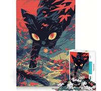 Rompecabezas de 1000 Piezas para Adultos: Gato Oscuro y anormal, Juguetes antiestrés, desafío exigente, colección de Artistas, Bellas Artes 50x75cm