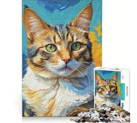 Rompecabezas de 1000 Piezas para Adultos Gatos Egeos Felices, Juguetes para armar, para la diversión Familiar, para Fortalecer el Amor Entre Parejas 50x75cm