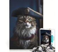 Rompecabezas de 1000 Piezas para Adultos: Gatos Piratas I, Juego práctico, Decoración del hogar, Colección de Artistas, Bellas Artes 50x75cm