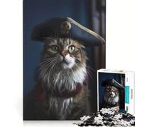 Rompecabezas de 1000 Piezas para Adultos: Gatos Piratas I, Juegos Familiares, Carrera de Velocidad Manual, Ideal para Decorar el Escritorio 38x52cm