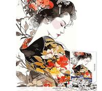 Rompecabezas de 1000 Piezas para Adultos Geisha Abstracta Juego práctico Ideal para Parejas Juguete antiestrés Entrena tu Cerebro y Tus Manos (38x52cm)